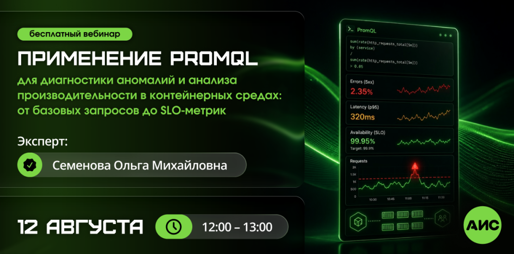 Баннер для новости Применение PromQL для диагностики аномалий и анализа производительности в контейнерных средах_ от базовых запросов до.png