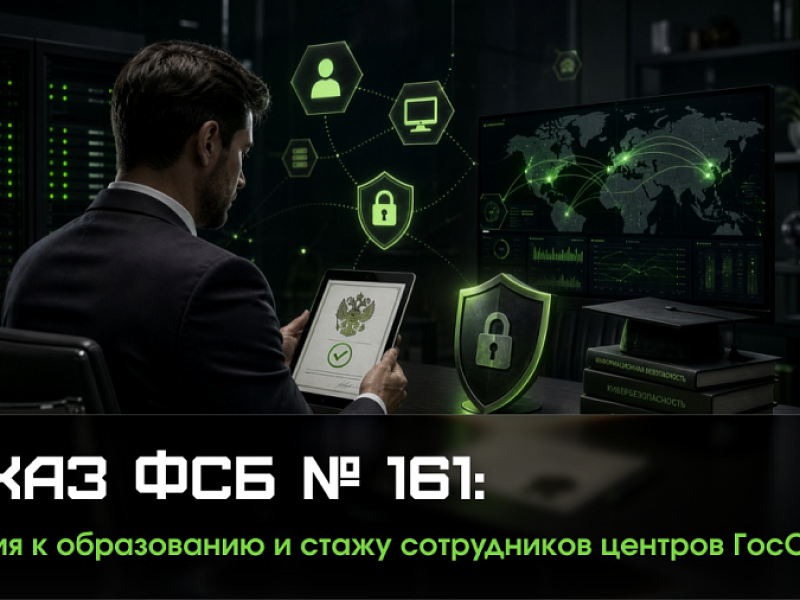 Приказ ФСБ № 161: требования к образованию и стажу сотрудников центров ГосСОПКА
